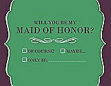 Front View Thumbnail - Juniper & Italian Plum Will You Be My Maid of Honor Card - Checkbox