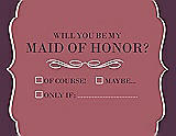Front View Thumbnail - Spanish Rose & Italian Plum Will You Be My Maid of Honor Card - Checkbox