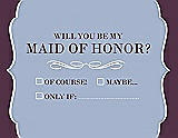 Front View Thumbnail - Arctic & Italian Plum Will You Be My Maid of Honor Card - Checkbox