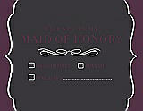 Front View Thumbnail - Black & Italian Plum Will You Be My Maid of Honor Card - Checkbox