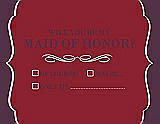Front View Thumbnail - Claret & Italian Plum Will You Be My Maid of Honor Card - Checkbox
