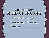 Front View Thumbnail - Cloudy & Italian Plum Will You Be My Maid of Honor Card - Checkbox