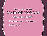 Front View Thumbnail - Cotton Candy & Italian Plum Will You Be My Maid of Honor Card - Checkbox