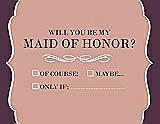 Front View Thumbnail - Fresco & Italian Plum Will You Be My Maid of Honor Card - Checkbox