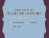 Front View Thumbnail - Ice Blue & Italian Plum Will You Be My Maid of Honor Card - Checkbox