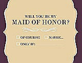 Front View Thumbnail - Ice Yellow & Italian Plum Will You Be My Maid of Honor Card - Checkbox