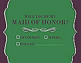 Front View Thumbnail - Ivy & Italian Plum Will You Be My Maid of Honor Card - Checkbox