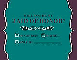 Front View Thumbnail - Jade & Italian Plum Will You Be My Maid of Honor Card - Checkbox