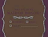 Front View Thumbnail - Latte & Italian Plum Will You Be My Maid of Honor Card - Checkbox