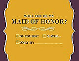 Front View Thumbnail - Mango & Italian Plum Will You Be My Maid of Honor Card - Checkbox