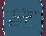 Front View Thumbnail - Marine & Italian Plum Will You Be My Maid of Honor Card - Checkbox