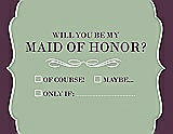 Front View Thumbnail - Mermaid & Italian Plum Will You Be My Maid of Honor Card - Checkbox