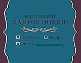 Front View Thumbnail - Mosaic & Italian Plum Will You Be My Maid of Honor Card - Checkbox
