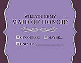 Front View Thumbnail - Pansy & Italian Plum Will You Be My Maid of Honor Card - Checkbox
