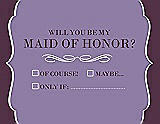 Front View Thumbnail - Passion & Italian Plum Will You Be My Maid of Honor Card - Checkbox