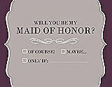Front View Thumbnail - Pebble Beach & Italian Plum Will You Be My Maid of Honor Card - Checkbox