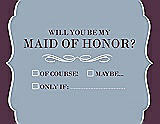 Front View Thumbnail - Platinum & Italian Plum Will You Be My Maid of Honor Card - Checkbox