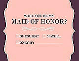 Front View Thumbnail - Primrose & Italian Plum Will You Be My Maid of Honor Card - Checkbox