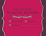 Front View Thumbnail - Posie & Italian Plum Will You Be My Maid of Honor Card - Checkbox