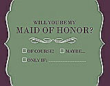 Front View Thumbnail - Sage & Italian Plum Will You Be My Maid of Honor Card - Checkbox