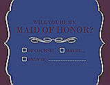 Front View Thumbnail - Sailor & Italian Plum Will You Be My Maid of Honor Card - Checkbox