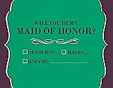 Front View Thumbnail - Shamrock & Italian Plum Will You Be My Maid of Honor Card - Checkbox