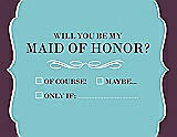 Front View Thumbnail - Spa & Italian Plum Will You Be My Maid of Honor Card - Checkbox