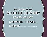 Front View Thumbnail - Surf Spray & Italian Plum Will You Be My Maid of Honor Card - Checkbox