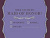 Front View Thumbnail - Tahiti & Italian Plum Will You Be My Maid of Honor Card - Checkbox