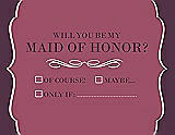 Front View Thumbnail - Tea Rose & Italian Plum Will You Be My Maid of Honor Card - Checkbox