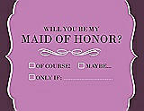Front View Thumbnail - Tulip & Italian Plum Will You Be My Maid of Honor Card - Checkbox
