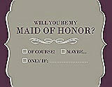 Front View Thumbnail - Twig & Italian Plum Will You Be My Maid of Honor Card - Checkbox