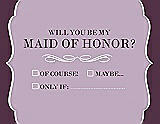 Front View Thumbnail - Wood Violet & Italian Plum Will You Be My Maid of Honor Card - Checkbox