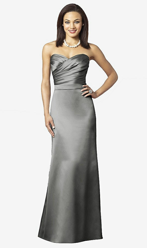 Front View - Charcoal Gray After Six Bridesmaids Style 6628