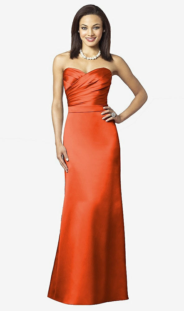 Front View - Tangerine Tango After Six Bridesmaids Style 6628