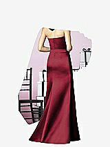 Rear View Thumbnail - Burgundy After Six Bridesmaids Style 6628