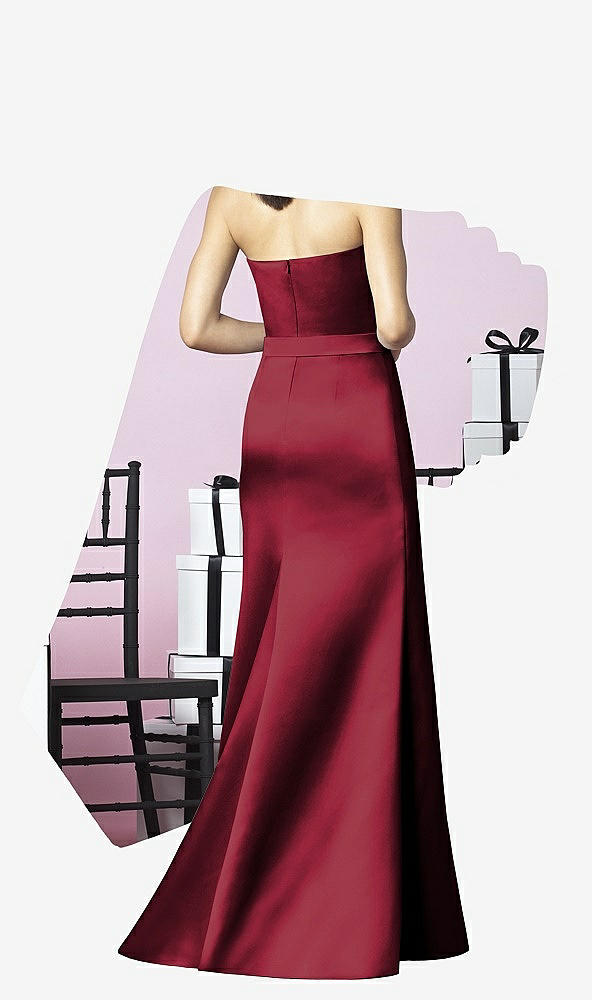 Back View - Burgundy After Six Bridesmaids Style 6628