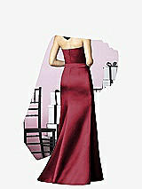 Rear View Thumbnail - Claret After Six Bridesmaids Style 6628