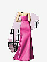 Rear View Thumbnail - Fuchsia After Six Bridesmaids Style 6628