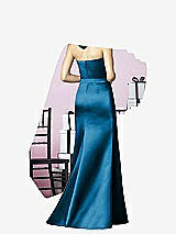 Rear View Thumbnail - Ocean Blue After Six Bridesmaids Style 6628