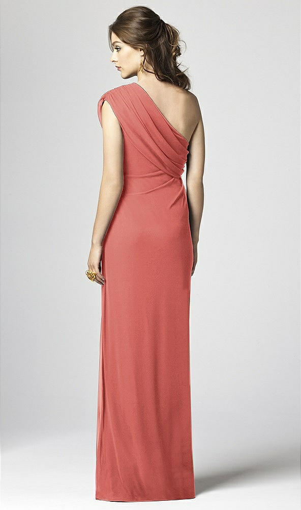 Back View - Coral Pink Dessy Collection Style 2858