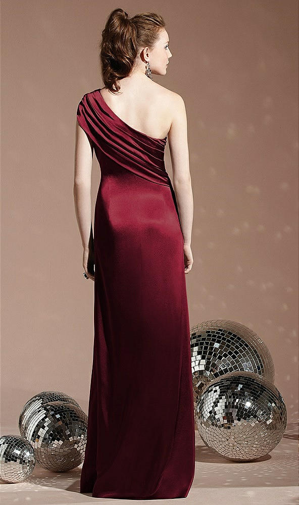 Back View - Burgundy Social Bridesmaids Style 8118