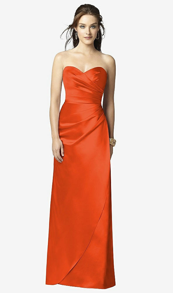 Front View - Tangerine Tango Dessy Collection Style 2851
