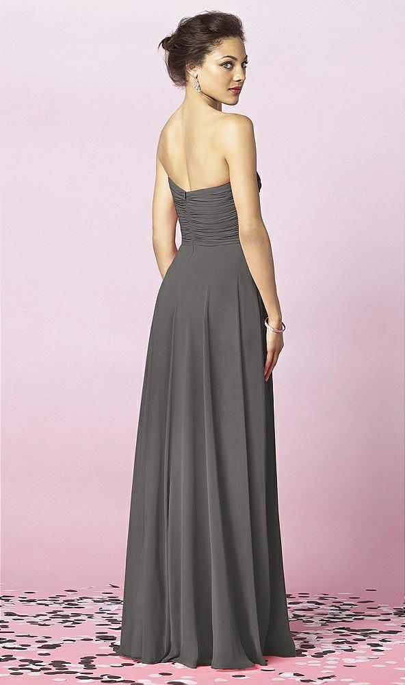 Back View - Caviar Gray After Six Bridesmaids Style 6639