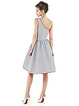 Alt View 2 Thumbnail - French Gray One Shoulder Cocktail Dress with Pockets