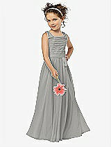 Front View Thumbnail - Chelsea Gray Flower Girl Style FL4033