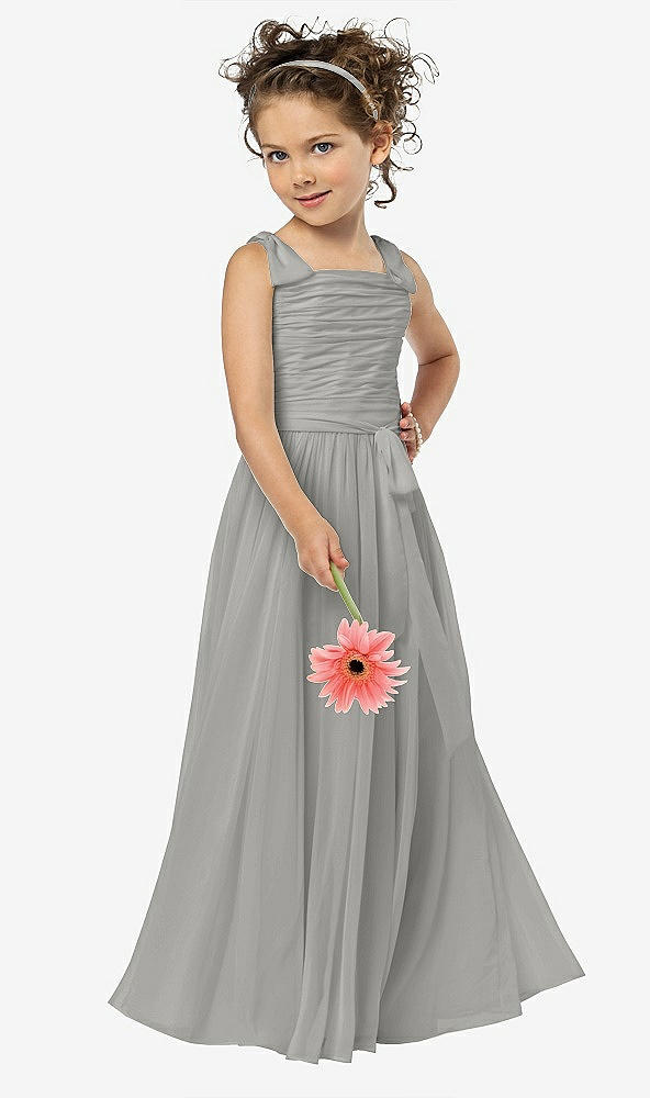 Front View - Chelsea Gray Flower Girl Style FL4033