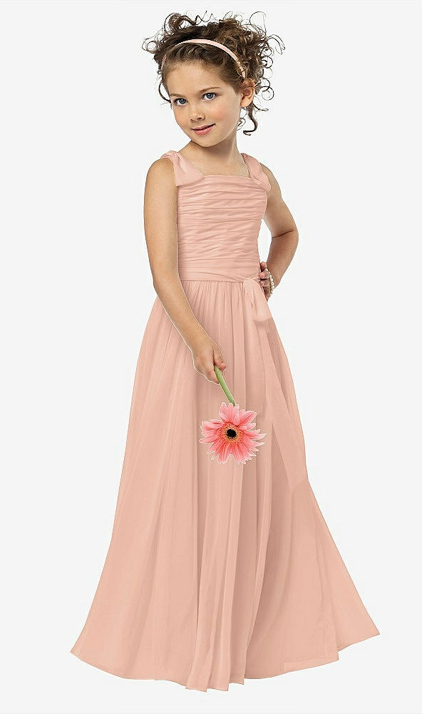 Front View - Pale Peach Flower Girl Style FL4033