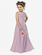 Front View Thumbnail - Suede Rose Flower Girl Style FL4033