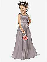 Front View Thumbnail - Cashmere Gray Flower Girl Style FL4033